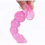NWDoll Crystal Jellies - TPE Butt Plug Massagers - Ribbed Dildo/Anal Plug - for Beginners (Pink)