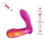 Wearable Butterfly Massaging Toys Multiple Speed Wireless Remote Control - Silent Soft Skin-Friendly - Back Neck Shoulder Relaxation (Hot Red)