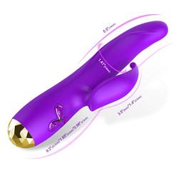 UTIMI G Spot Rabbit Vibrator Sex Toys for Women with Rotating Beads Dildo Clitoral Stimulator with 10 Vibration Modes