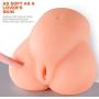 Male Sex Love Doll Masturbator with Two Holes for Masturbation, SHEQU 3D Realistic Vagina and Anal Masturbator Silicone Natural Suction Adult Toys 5Pounds (Maki Ass)