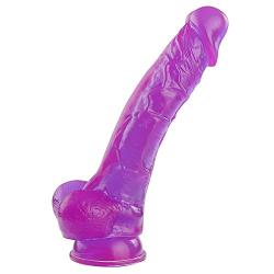 HAPPYWO Womens 9.1-Inch Silicone Soft-Ďîldɔ, Realistic Texture and Real Touch Toys Beginners - Cute Purple