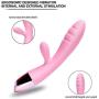 Vibrator, BOFAN G Spot Rabbit Vibrators Adult Sex Toys for Women, Clitoris Vagina Stimulators, Waterproof Rechargeable Dildo Vibrators with Dual Motors, 10 Vibration Modes (Pink)