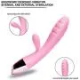 Vibrator, BOFAN G Spot Rabbit Vibrators Adult Sex Toys for Women, Clitoris Vagina Stimulators, Waterproof Rechargeable Dildo Vibrators with Dual Motors, 10 Vibration Modes (Pink)