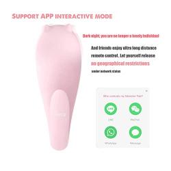 Novelty Bluetooth Smart App Remote Wireless Network Ultra Long-Distance Control Jump Toys Fitness and Release Pressure Massage (Pink) -USA Shipment