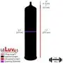 LeLuv Penis Pump EasyOp Z-Grip 12 Inch x 2.5 Inch Natural Male Enhancement Bundle with 4 .75 Inch Rings