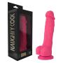 Naughty Cock Silicone Dildo - Realistic, Suction Cup - Sex Toy for Beginners, Vaginal, Anal, and G-Spot - 6.5 Inch (Pink)