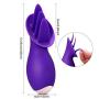 Clitorial Toy for Women, Mini Tongue Clit Vibrator with 10 Vibration Modes, Rechargeable Oral Nipple Stimulator Sex Toy for Women and Couples (Purple)