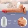 Realistic Vibrating Dildo G-spot Vibrator with Rotation, Recharge Waterproof Telescopic Penis with Suction Cup and Remote Control, Fondlove Vagina and Anal Stimulation Sex Toy for Women and Couple