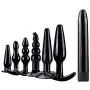 JunRP 7 Pcs/Set Soft Medical Silicone Trainer Kit Anale Pugs Beginner Set for Women and Men - Black JunRP 7 Pcs/Set Soft Medical Silicone Trainer Kit Anale Pugs Beginner Set for Women and Men - Black