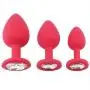 Amal Six Toys Vib Prostrate Massager 3Pcs/Set Anales Trainer Kits with Diamonds-Silicone Amal Plugs Massager for men and Women Beginners Red By Dwoon Amal Six Toys Vib Prostrate Massager 3Pcs/Set Anales Trainer Kits with Diamonds-Silicone Amal Plugs Massager for men and Women Beginners Red By Dwoon