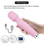 Wireless Hand held Electric Vibrating 8 Powerful vibemax speeds Frequency 20 Vibration Patterns Wand Magic Rechargeable Massager Therapy for Neck,Legs Pains & Sports Injury - Pink Mini Whisper Quiet