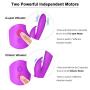 G Spot Rabbit Vibrator for Women - Seamless Dual Powerful Motor with 7 Vibration Modes Rechargeable Clitoris Stimulation Waterproof Wand Massager Couple Dildo Adult Sex Toys (Purple)