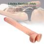 16.93-inch Lifelike Realistic Dildo with Powerful Suction Cup - Fake Penis Female Hands-Free Massage Toys