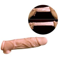 Silicone Penis Sleeve for Men - Realistic Penis Extender Enlarger - Silicone Penis Cover - Male Cock Sleeve for Ejaculation Delay