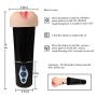 Vibrating Male Masturbator Cup，Pocket Pussy with 5 Modes of Suction Stimulation and 10 Vibration Modes, Realistic Fleshlight Pocket Vagina Stroker for Man Masturbation Rechargeable Automatic Sex Toys