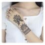 Ooopsi 40 Pieces Black Henna Temporary Tattoo Stickers for Women Girls - Lace Indian Mehndi Body Tattoo Sticker for Adults for Arm Leg Hand