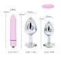 YiFeng 3 PCS Heart Shaped Jewelry Anal Butt Plug for Sex Games (Medium+Small+Bullet Vibrator, Pink) YiFeng 3 PCS Heart Shaped Jewelry Anal Butt Plug for Sex Games (Medium+Small+Bullet Vibrator, Pink)