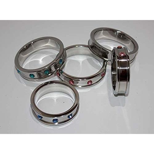 Hells Couture, Deep Shallow Cock Ring 55mm Diamond, Large Style Cock Ring for Hung Men to Improve Sexual Performance