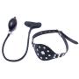 Inflatable Mouth Gag Bound Masks - Davidsource Studded Faux Leather Panel Gag Open Mouth Plug Head Harness Restraints Kit (Padlock 1 Piece)