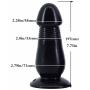 LZYAA Big Size Anal Plug Dildo Penis Suction Cup Men Women Masturbation Couple Flirt Tools(Black)