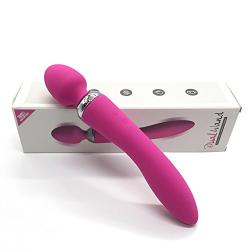 Dual Wand Handheld Massager - 2 Independent Motors, 10 Speed -Therapeutic Muscle Relaxation and Relief for Foot, Back, Shoulders - Waterproof, Cordless, USB Rechargeable, Pink -by O-wOw