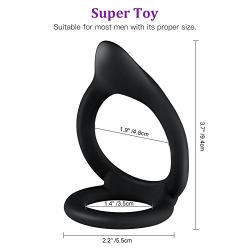 Utimi Silicone Cock Ring Multi-Functional Penis Ring Enhancing Adult Toys for Men,1.4" in Diameter