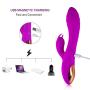 Portable Design Waterproof Wand Massager - 12 Speed Vibration Mode USB Cable Rechargeable - for Bedroom, Bathroom, Garden, Beach, Terrace, Party (Purple)