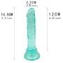 JSCRlove 6 Inch Soft Díldɔ Real Feel Toy with Strong Base,Transparent Green Women Socks