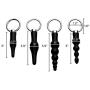 Master Series 4 Piece Silicone Anal Ringed Rimmer Set, Black
