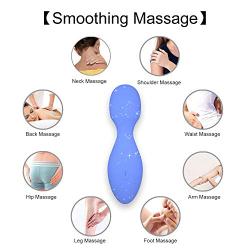 Mini Wand Massager with 10 Magic Speeds Modes, Electric Small Size Wand Massage for Back Neck Shoulder (Sky Blue)