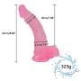 Vibrant Soft and Realistic Horse Toy Hands-Free Belt Suction Cup Realistic Texture Real Experience 15.74 Inch Personal Massage Toy (Color : Pink)