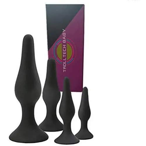 Movitip Waterproof Butt Plug Anal Plug Sensuality Anal Toy, Silicone Anal Sex Toy Set with Suction Cup, Anus Play Adult Sex Toy for Male Prostate Massage (4 PCS) Movitip Waterproof Butt Plug Anal Plug Sensuality Anal Toy, Silicone Anal Sex Toy Set with Suction Cup, Anus Play Adult Sex Toy for Male Prostate Massage (4 PCS)
