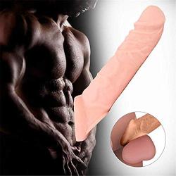 Skin 9-INCH Silicone Cóndom Reusable Pênnís Sleeve Enlargement Toys for Men Chástity Clítoris Stímulator Pênnís Rings