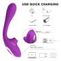 2019 Powerful Sucking Vibration Modes USB Rechargeable Handheld Multi-Speed Clǐtorals Suctǐon Toy, Powerful Clǐtorǐal Suckǐng for Women Waterproof G Spotter Toys,Purple