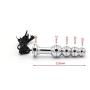 Entry Level Pulse Butt Plug Electric Shock Stainless Steel Metal Plated Anal Plug Sex Toys (F)