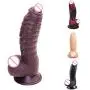 xinYxzR Dinosaur Scales Dildo G-spot Stimuate Silicone Orgasm Massage with Suction Cup Black Red