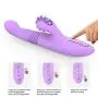 G Spot Clitoral Vibrator, Waterproof Soft Silicone Licking Tongue Vibrating Dildo Oral Massager Vagina Stimulator Sex Toy with Heating Function, Purple
