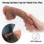 7” Vibrating Realistic Dildo, Enlove, Liquid Silicone Dildo Vibrator with 10 Rotation and Vibration Modes, Strong Suction Cup and Remote Contral for Hand-Free Play, Vagina G-spot Anal Vibrator Sex Toy