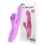 G Spot Clitoral Vibrator, Waterproof Soft Silicone Licking Tongue Vibrating Dildo Oral Massager Vagina Stimulator Sex Toy with Heating Function, Purple