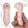 Clitoral Nipple Sucking Vibrator, Xocity, Oral Sex Vibrator with 10 Sucktion Vibration Modes, Clit Nipple Simulator Adults Sex Toy for Women Female Couples, Light Pink