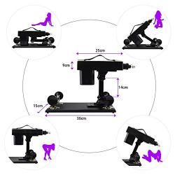 CRYP Automatic Sex Fucking Machine with Suction Cup Auto Retractable Multispeed Adjustable Thrusting with 7 Dildos