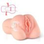 Male Masturbator Pocket Pussy Stoker with Cock Ring, SHEQU Adult Sex Toy for Men Masturbation Silicone Waterproof Realistic Vagina with Labia (Annas Pussy)