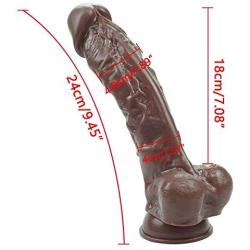 WYSXQ Adjustable 9.45 Inch Huge Massager Brown -ggxxkk