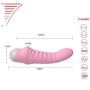 Personal Handheld Wand Massager Quiet Cordless Waterproof Rechargeable 7 Modes Telescopic Massage-Pink