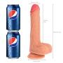 Ridmii Sex Realistic Dildo Dicks Thick Sex Toys for Women, Hands-Free Vaginal G Spot and Anal Play Fake Dick Lifelike Huge Penis Cock Gay Couple Masturbator, Full Shaped Balls and Strong Suction Cup