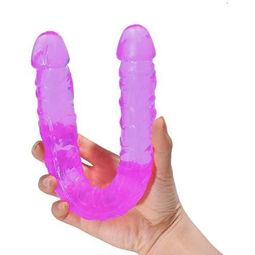 (J145)13 in Female Personal Mǎssǎger Flexible Silicone Dî`ld.ɔ Massager Wand for Women Man - Purple (Purple-1)