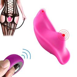 Wearable Vibrator Remote Partner Vibrator for Clitoris Stimulation, Panty Vibe Clitoral Vibrator Waterproof & Rechargeable Mini Small Vibrator, Pranks for Adult Sex Toys for Women and Couple (Pink)