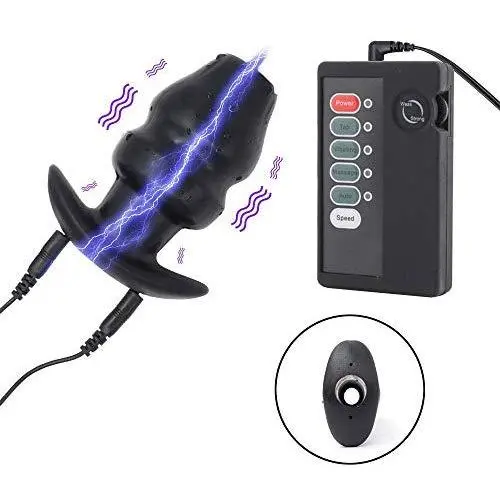 Kixnor E-Stim Stimulation Accessories Electro Conductive Electric Shock Plug Hollow Butt Physiotherapy Ring with Cable Electric Stimulator Massage for Mens Kixnor E-Stim Stimulation Accessories Electro Conductive Electric Shock Plug Hollow Butt Physiotherapy Ring with Cable Electric Stimulator Massage for Mens