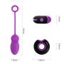 Odeco USB Rechargeable Wireless Remote Control Vibrating Silicone Bullet Egg LED Light 7-Frequency Pleasure Adult Sex Toys Vibe for Women or Couples (Purple+Black)