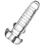 Master Series Tight Hole Clear Ribbed Penis Sheath